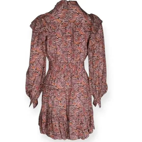 Ulla Johnson Whimsical Silk Reema Dress Goldenrod Paisley | Size 4 - Picture 8 of 16